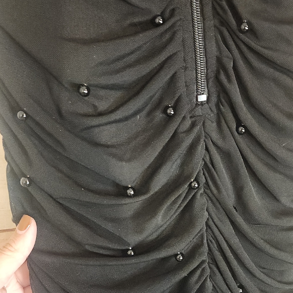 Chic Black Strapless Dress - Picture 5 of 6